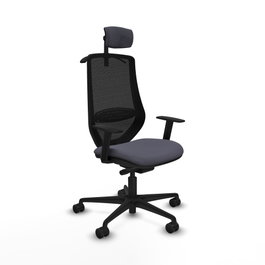 PIQUERAS Y CRESPO Silla de oficina Mardos con mecanismo Sincro/Traslack Gris oscuro