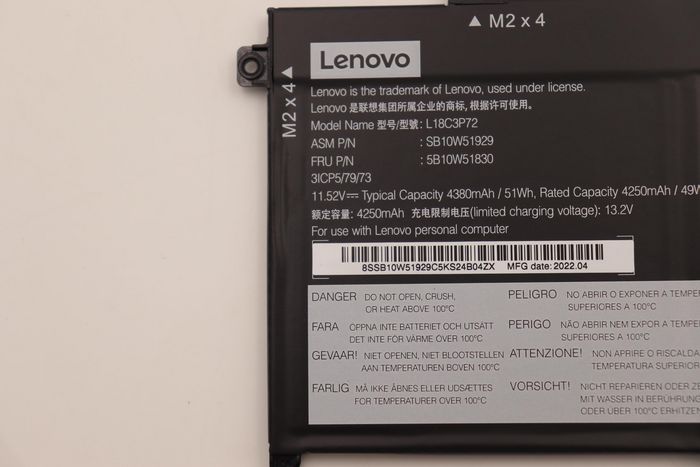 Lenovo Batería Interna 50Wh 3-cell para ThinkPad