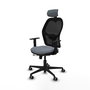 PIQUERAS Y CRESPO Silla de oficina Jorquera con mecanismo Sincro/Traslack, Gris y Negro