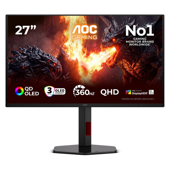 AOC Monitor Gaming Q27G4SDR QD-OLED 27 pulg QHD 360 Hz