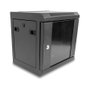 DeLOCK Gabinete de red 10″ 6U con puerta de vidrio negro