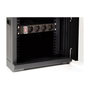 DeLOCK Gabinete de red 10″ 6U con puerta de vidrio negro