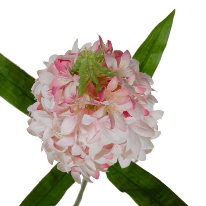 Flor Jacinto Rosa Pvc Jardín 95 cm