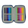 Estuche Escolar con Accesorios Munich North Azul marino 12.5 x 19.5 x 4 cm 29 Piezas
