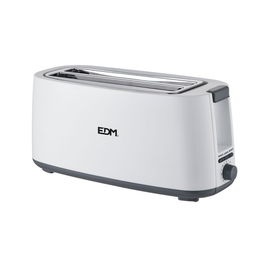 Edm Tostadora Doble Ranura Larga Blanco 1400 W con Funciones de Calentar y Descongelar