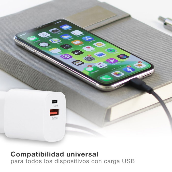GSC Evolution Cargador GaN USB C + A