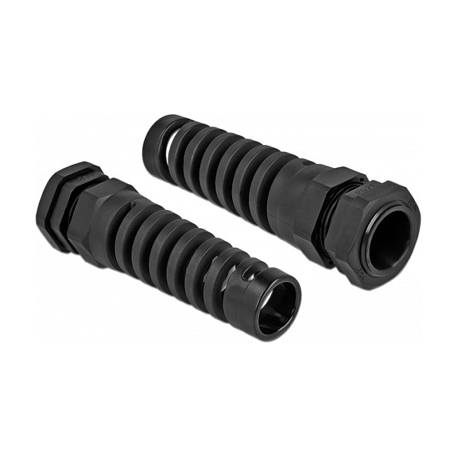 DeLOCK Prensaestopas con alivio de tensión PG21 negro