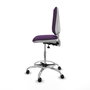 PIQUERAS Y CRESPO Taburete Elche blanco AS acabado Bali morado con base cromada