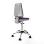 PIQUERAS Y CRESPO Taburete Elche blanco AS acabado Bali morado con base cromada