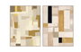 DKD Home Decor Cuadro Lienzo PS 90x4x120 Relieve Surtido de 2 unidades