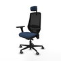 PIQUERAS Y CRESPO Silla de oficina Mardos con mecanismo Sincro/Traslack, Azul marino y Negro