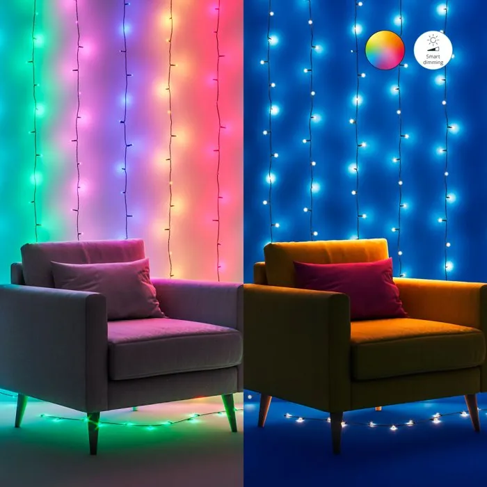 Philips Hue Guirnalda de luces WIZ 20 m 160 bombillas Luz blanca y de colores Wifi Philips Hue Guirnalda de luces WIZ 20 m 160 bombillas Luz blanca y de colores Wifi