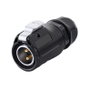 GoodConnections Alcasa IC01-20P201 Conector Industrial S1 - Power 2-Pin Negro