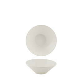 SUMMA Bol Conico 13 cm de Vitro Porcelana, Color Marfil, Capacidad 20 cl