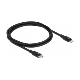 DeLOCK Cable de datos y carga USB Type-C a Lightning de 1 m, Negro, MFi
