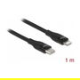 DeLOCK Cable USB Tipo C a Lightning MFi 1 m Negro - Para iPhone, iPad, iPod, Transferencia de Datos y Carga Rápida