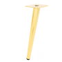 Q&Q Pata Metálica Onice para Sofá o Mueble - Altura 300 mm, Acabado en Oro