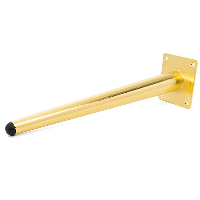 Q&Q Pata Metálica Onice para Sofá o Mueble - Altura 300 mm, Acabado en Oro