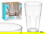 Leknes Vaso Transparente 350 ml de Plástico (PS) con Dimensiones 8 x 13.3 x 8 cm (Set de 48)