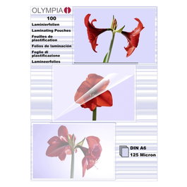 Olympia Folio Fundas de Laminación DIN A6 125 micras (100 unidades)