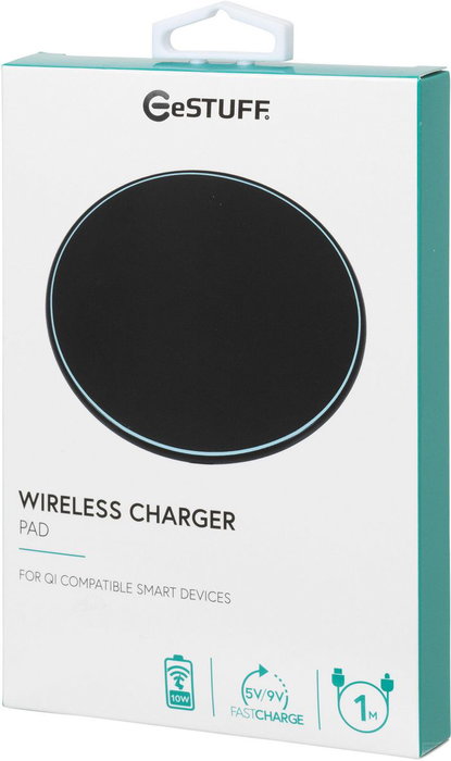 eSTUFF Cargador Inalámbrico Rápido Qi 15W Negro eSTUFF Cargador Inalámbrico Rápido Qi 15W Negro