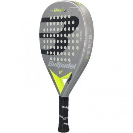 Bullpadel BRAVE 3 2021 Pala de Pádel Brave 3.0 2021 Gris Amarilla | Control y Precisión, Goma EVA Soft, Intermedio/Avanzado