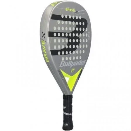Bullpadel BRAVE 3 2021 Pala de Pádel Brave 3.0 2021 Gris Amarilla | Control y Precisión, Goma EVA Soft, Intermedio/Avanzado