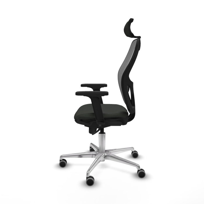 PIQUERAS Y CRESPO Silla de oficina Jorquera con mecanismo Sincro, Tela Negra y Malla Gris