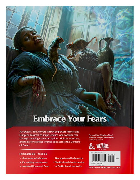 Wizards of the Coast Dungeons & Dragons RPG Ravenloft: The Horrors Within Libro Edición Inglés