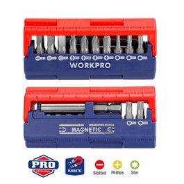 Workpro Juego de 13 Puntas de Destornillador Métrico con Soporte Magnético