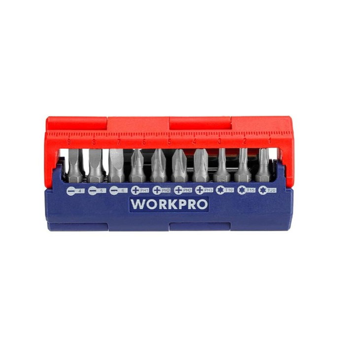 Workpro Juego de 13 Puntas de Destornillador Métrico con Soporte Magnético