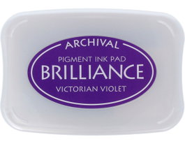 Tsukineko Almohadilla de tinta BRILLANCE Violeta Victoriano Efecto Nacarado 95x65mm