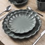 Home Deco Factory Plato de Postre Calista Gris Terra Nova 20 cm