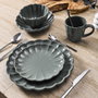 Home Deco Factory Plato de Postre Calista Gris Terra Nova 20 cm