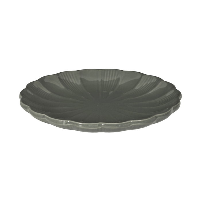 Home Deco Factory Plato de Postre Calista Gris Terra Nova 20 cm
