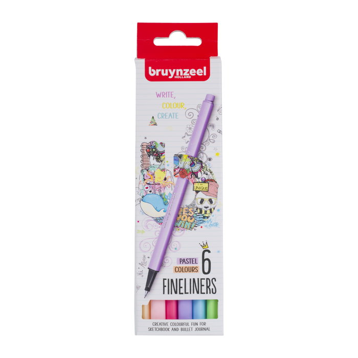 Bruynzeel Set de 6 Lápices Pastel Punta Fina Bruynzeel Set de 6 Lápices Pastel Punta Fina