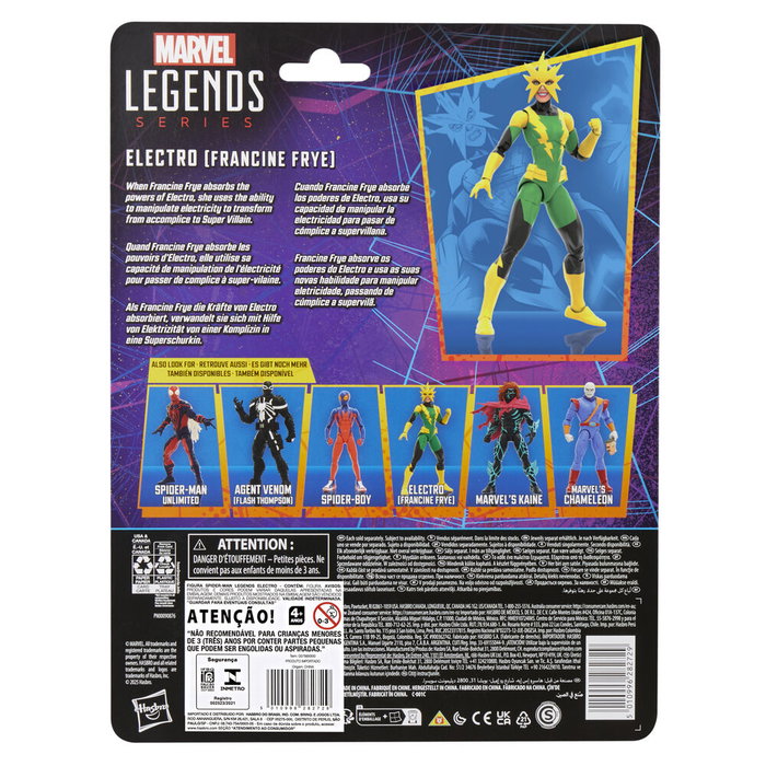 Hasbro Figura Electro Francine Frye Spider-Man Marvel 15cm Articulada con Accesorios