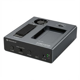GrauGear Klonstation para M.2 NVMe/SATA SSD y 2.5"/3.5" HDD - Clonador de Unidades
