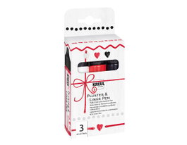 Kreul Set de 3 rotuladores PUFFY pen y contornos PLUSTER & LINER PEN efecto 3D
