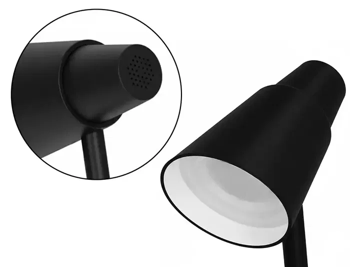 Q-connect Lámpara de Escritorio LED 6W 360 lm Táctil 3 Niveles Luz Nocturna Cabeza Orientable Negro