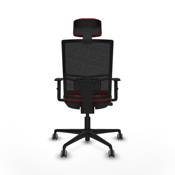 PIQUERAS Y CRESPO Silla de oficina Yunquera con mecanismo Sincro/Traslack, Rojo y Negro PIQUERAS Y CRESPO Silla de oficina Yunquera con mecanismo Sincro/Traslack, Rojo y Negro