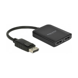 DeLOCK Divisor DisplayPort 1.4 Splitter 1 Entrada a 2 Salidas MST, 4K@60Hz, HDCP 2.2, Negro, USB Alimentado, Ref: ?