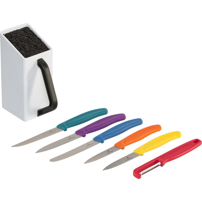 Victorinox Swiss Classic Utility Block de 7 piezas con bloque de cuchillos en multicolor