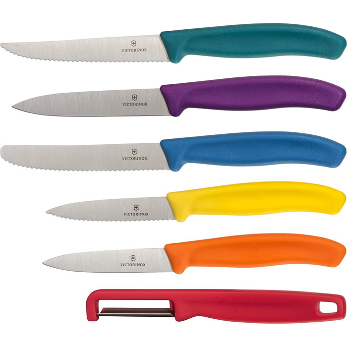 Victorinox Swiss Classic Utility Block de 7 piezas con bloque de cuchillos en multicolor