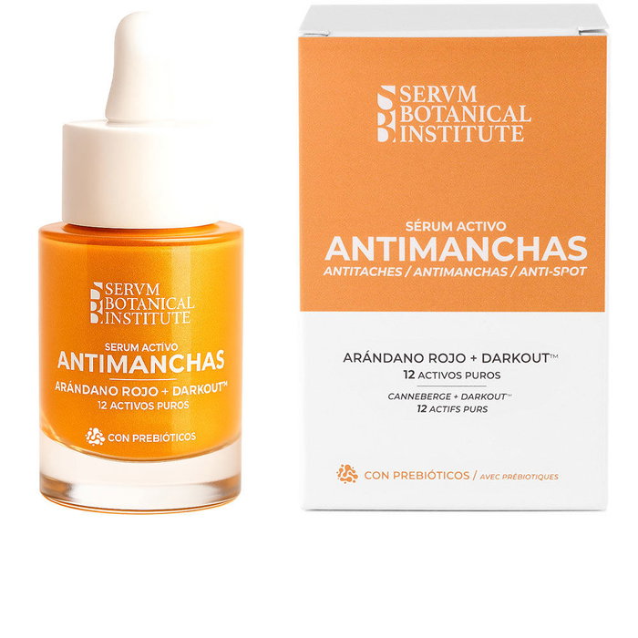 Servm Botanical Institute Sérum Activo Antimanchas 30 ml con Arándano Rojo y Darkout para Prevenir y Reducir Manchas