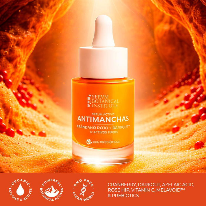 Servm Botanical Institute Sérum Activo Antimanchas 30 ml con Arándano Rojo y Darkout para Prevenir y Reducir Manchas