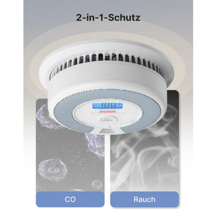 X-Sense SC07-W Detector de Humo y Monóxido de Carbono Inalámbrico Blanco/Gris
