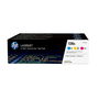 HP Toner 128A CF371AM Original - Multipack 3 Cartuchos (Cian, Magenta, Amarillo) - Compatible LaserJet Pro CM1415, CP1525 - 1300 Páginas