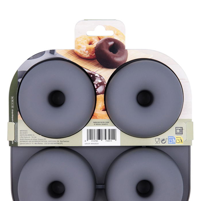 Molde Silicona 4 Donuts Naturalia Quid 21x21x4,5 cm