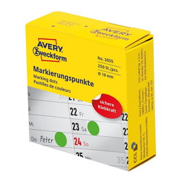 AVERY Zweckform Etiquetas de Identificación Verdes de 19,0 mm, 250 Unidades